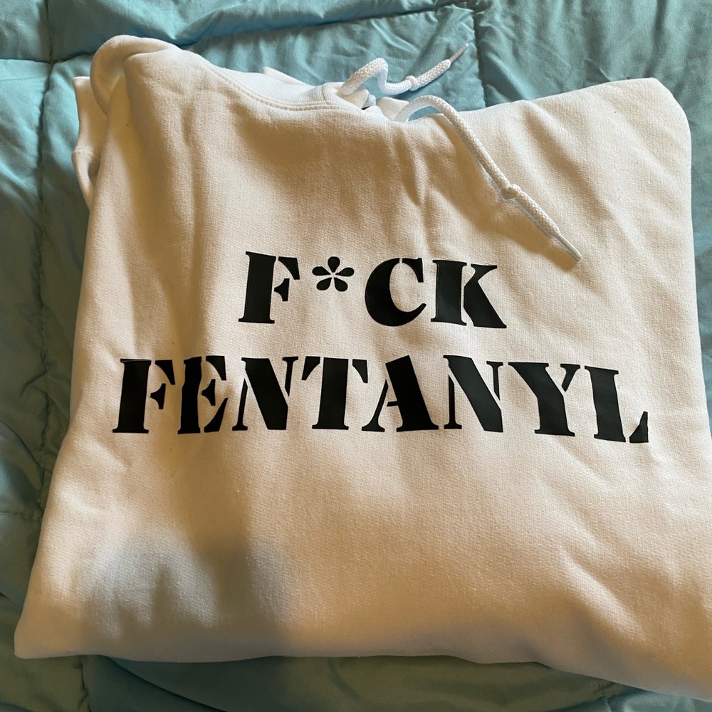 F fentanyl white hoodie